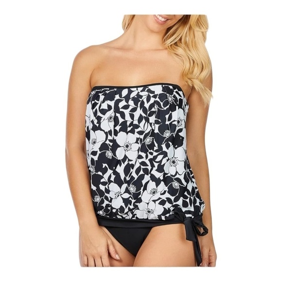 ISLAND ESCAPE Printed Blouson Tankini Top Size 16 NWT - Picture 5 of 8